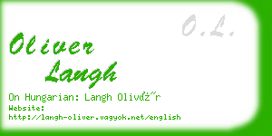 oliver langh business card